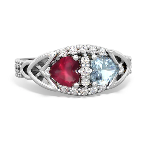 ruby-aquamarine keepsake engagement ring