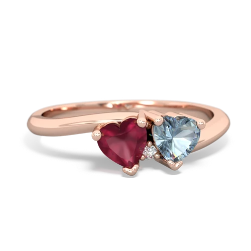 ruby-aquamarine sweethearts promise ring