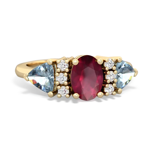 ruby-aquamarine timeless ring