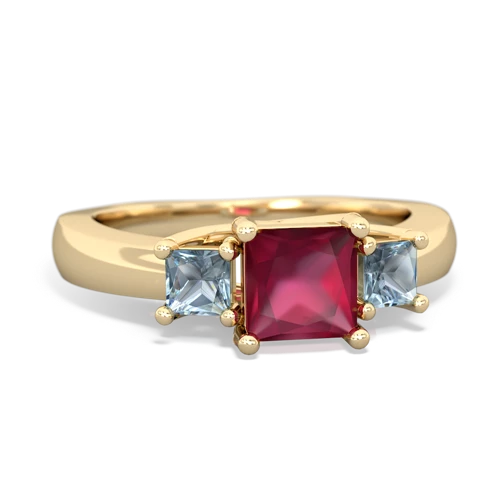 ruby-aquamarine timeless ring