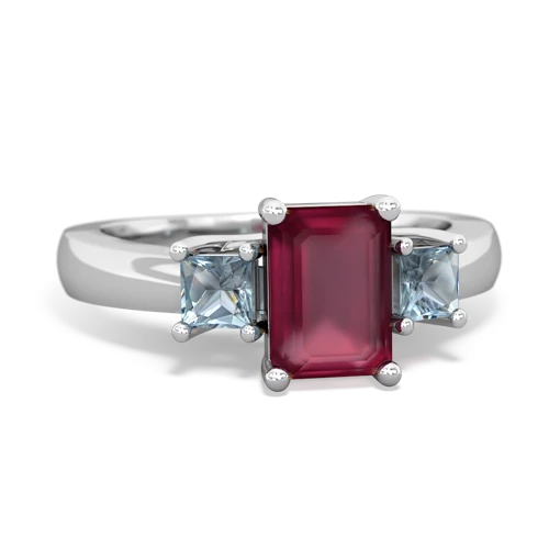 ruby-aquamarine timeless ring