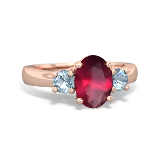 ruby-aquamarine timeless ring