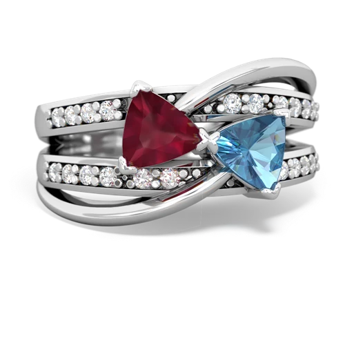 ruby-blue topaz couture ring