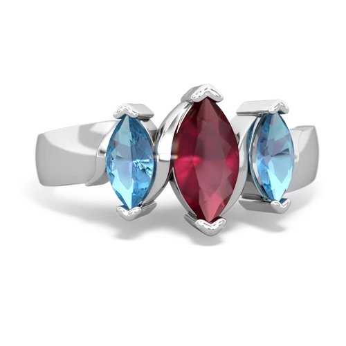 ruby-blue topaz keepsake ring