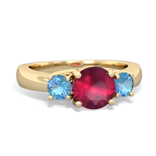 ruby-blue topaz timeless ring
