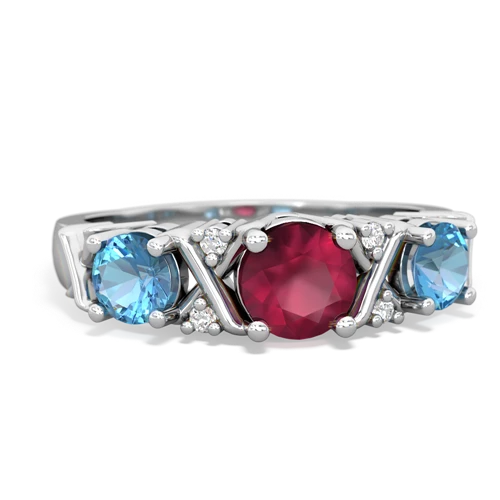 ruby-blue topaz timeless ring