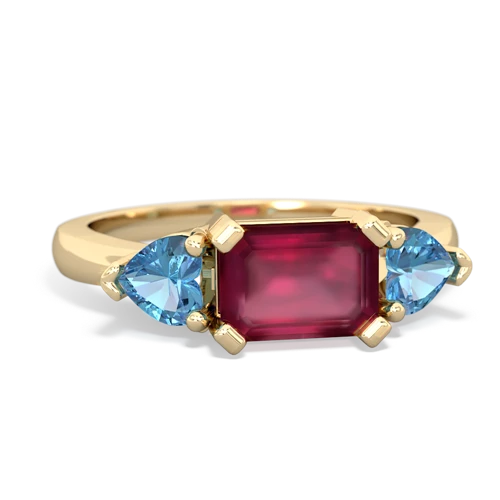 ruby-blue topaz timeless ring