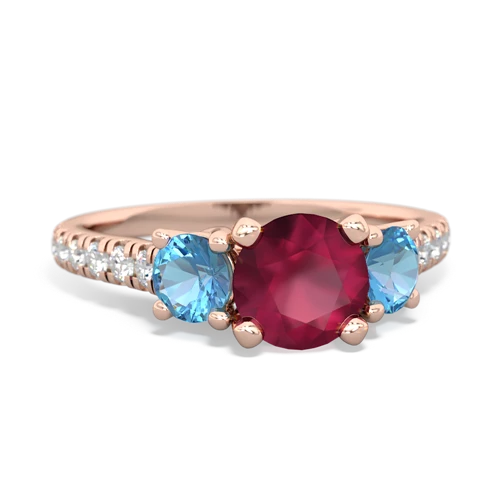 ruby-blue topaz trellis pave ring