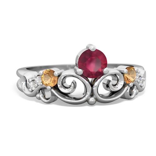 ruby-citrine crown keepsake ring