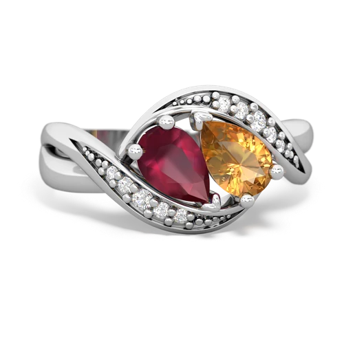 ruby-citrine keepsake curls ring