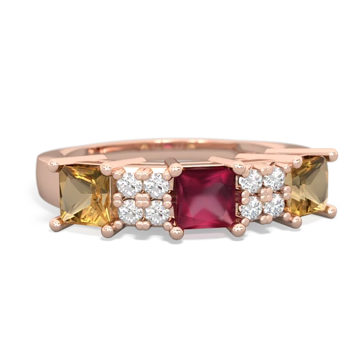 ruby-citrine timeless ring