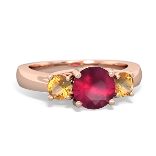 ruby-citrine timeless ring