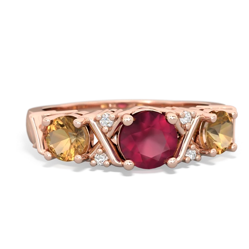 ruby-citrine timeless ring