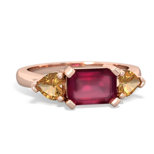 ruby-citrine timeless ring