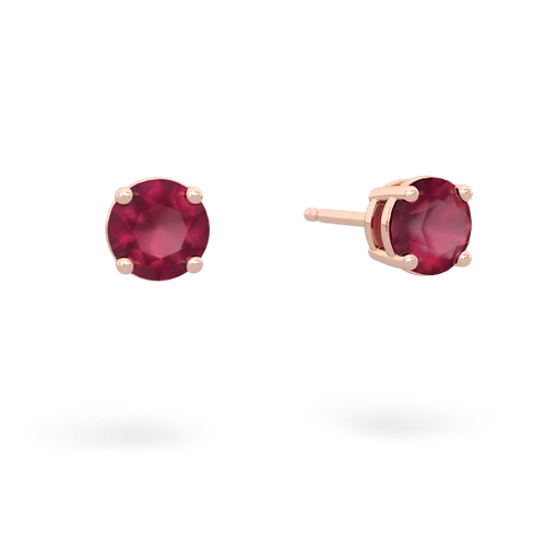 ruby stud earrings