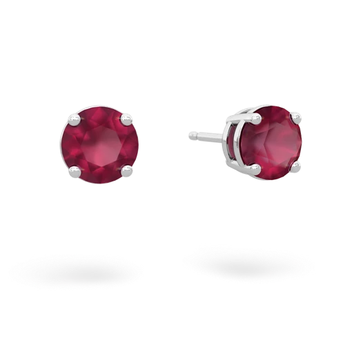 ruby stud earrings