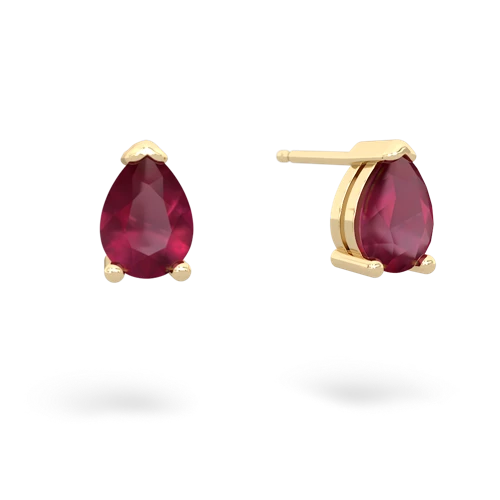 ruby stud earrings