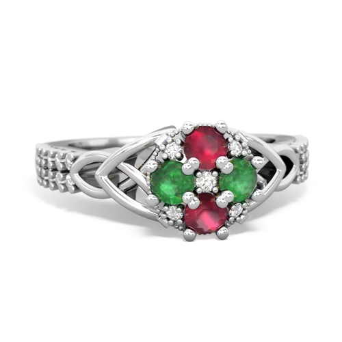 ruby-emerald engagement ring