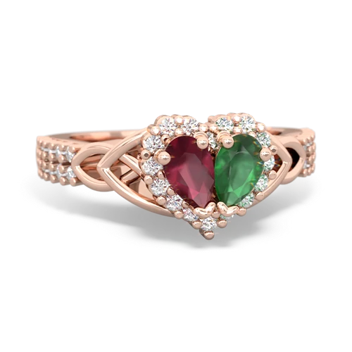 ruby-emerald keepsake engagement ring