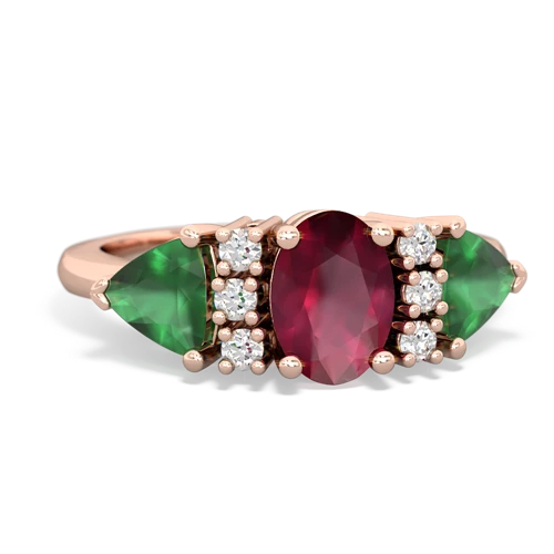 ruby-emerald timeless ring