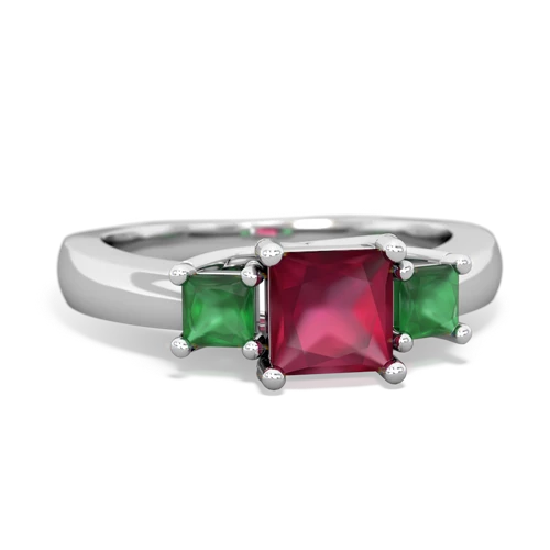 ruby-emerald timeless ring