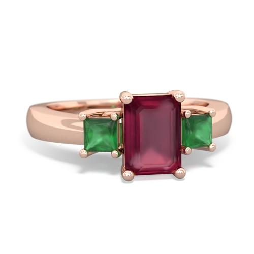 ruby-emerald timeless ring