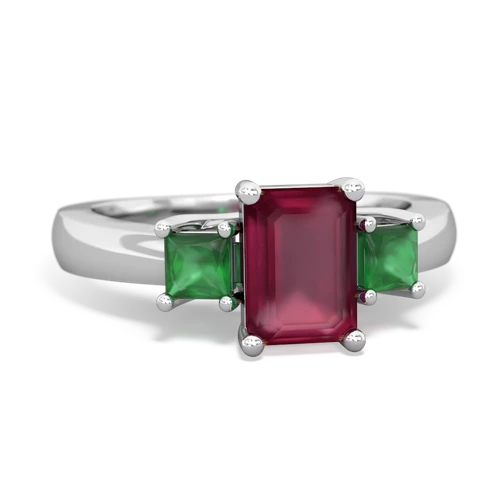 ruby-emerald timeless ring