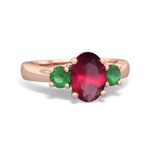 ruby-emerald timeless ring