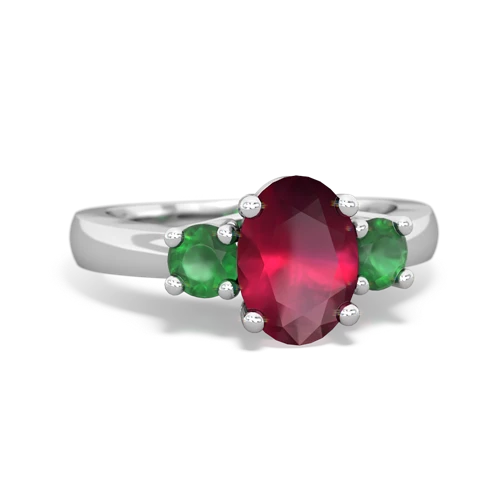 ruby-emerald timeless ring