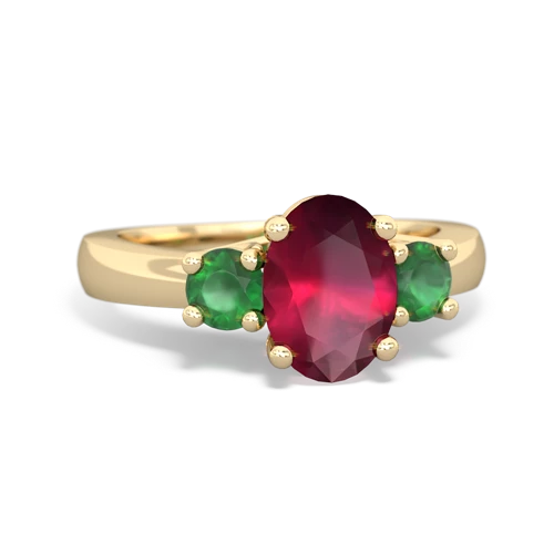 ruby-emerald timeless ring