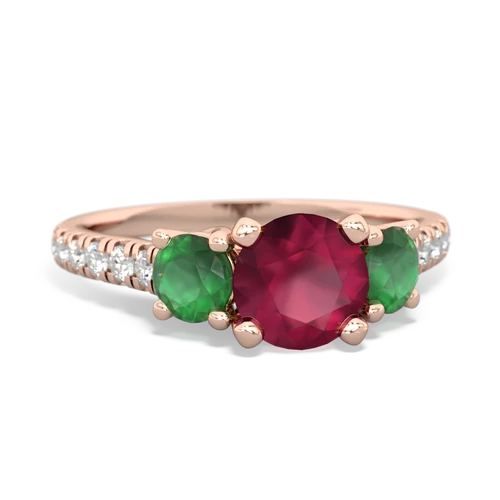 ruby-emerald trellis pave ring