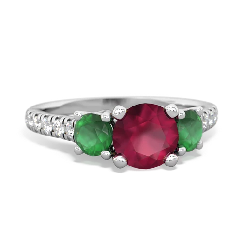 ruby-emerald trellis pave ring