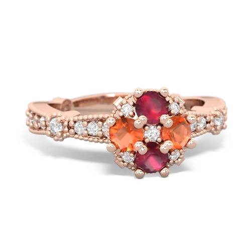 ruby-fire opal art deco engagement ring