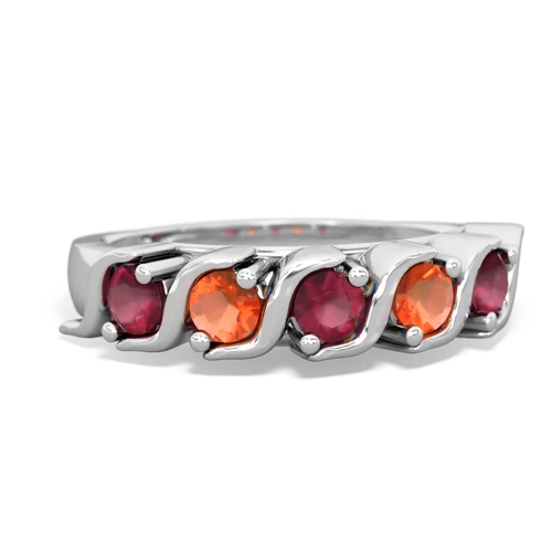 ruby-fire opal timeless ring