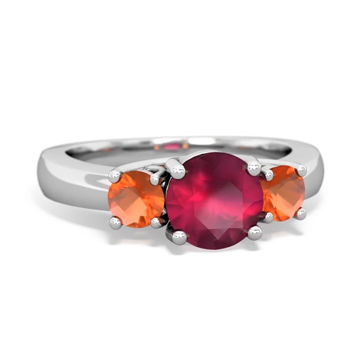 ruby-fire opal timeless ring