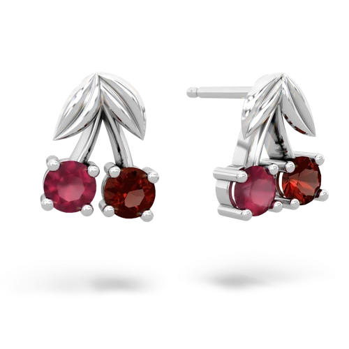 ruby-garnet cherries earrings