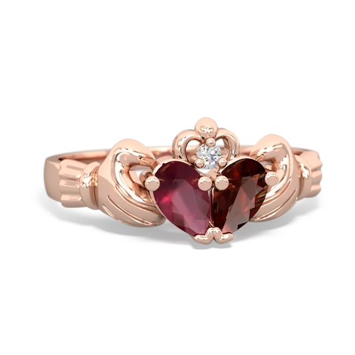 ruby-garnet claddagh ring