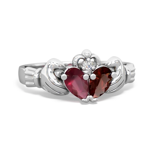 ruby-garnet claddagh ring