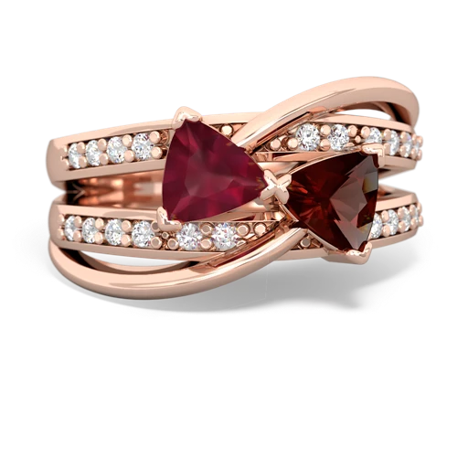 ruby-garnet couture ring