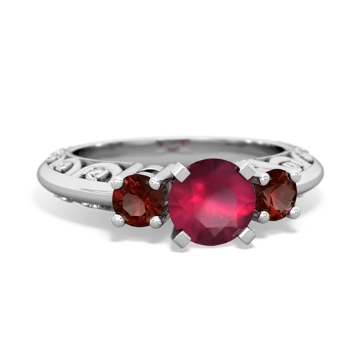 ruby-garnet engagement ring