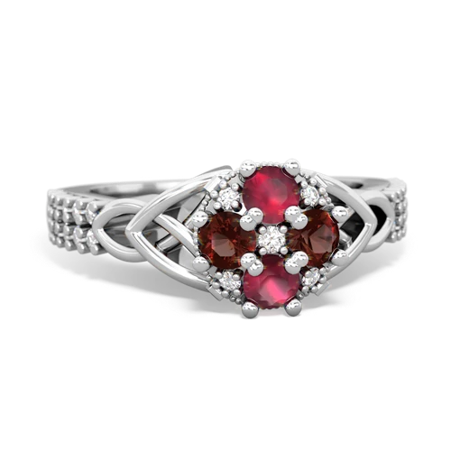 ruby-garnet engagement ring