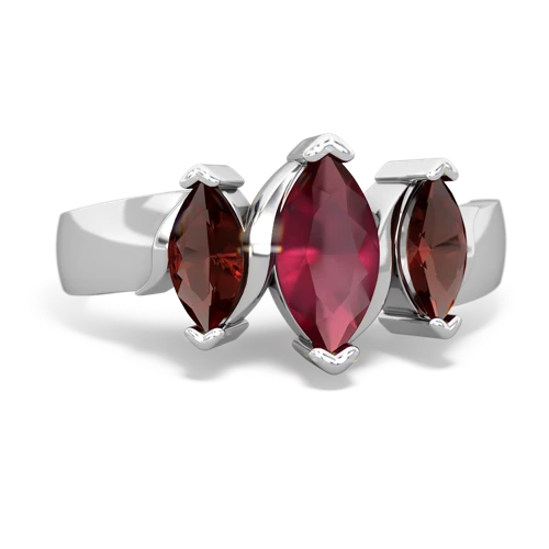 ruby-garnet keepsake ring