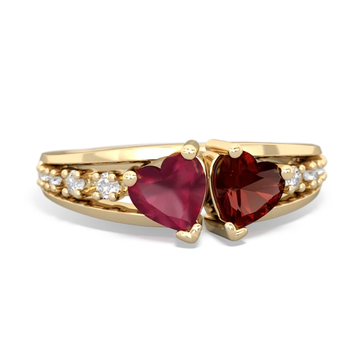 ruby-garnet modern ring