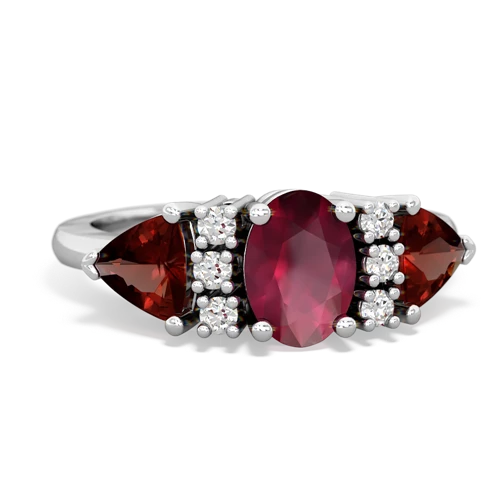 ruby-garnet timeless ring