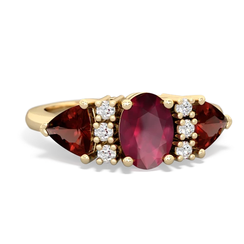 ruby-garnet timeless ring