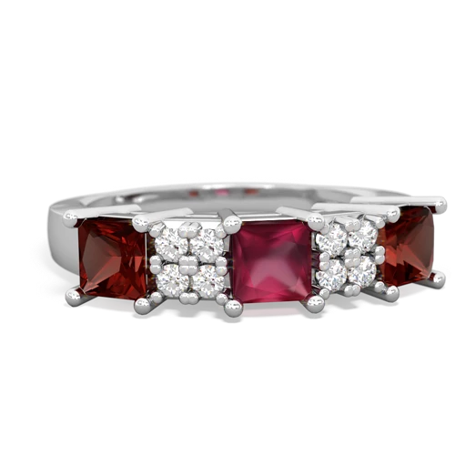 ruby-garnet timeless ring