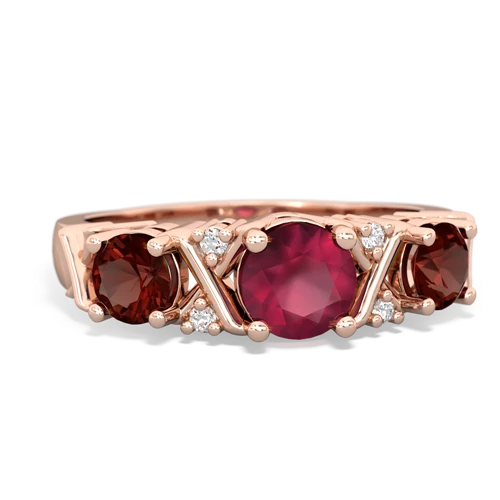 ruby-garnet timeless ring