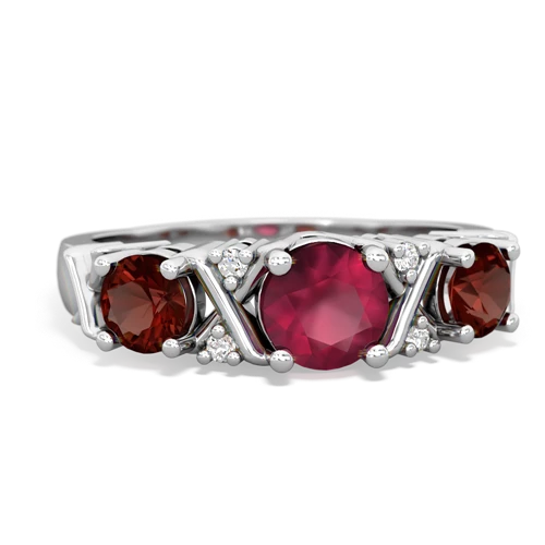 ruby-garnet timeless ring