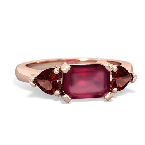 ruby-garnet timeless ring