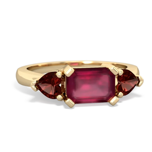 ruby-garnet timeless ring